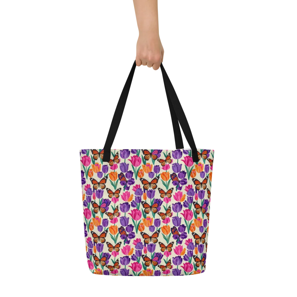 Electric Spring on Large Tote Bag W/ Pocket — Front