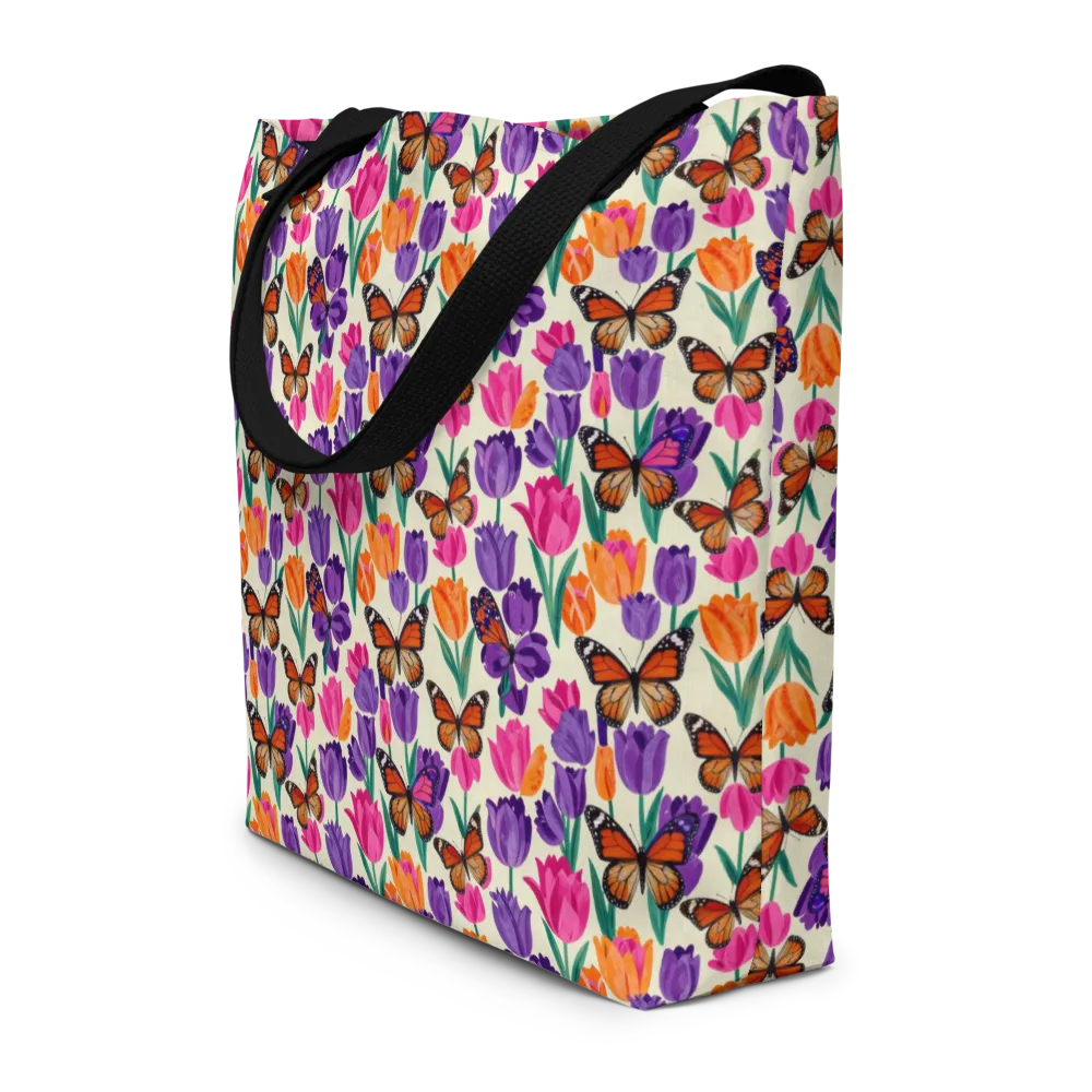 Electric Spring on Large Tote Bag W/ Pocket — Front