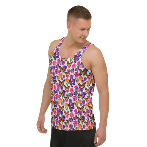 Electric Spring on a Men's Tank Top