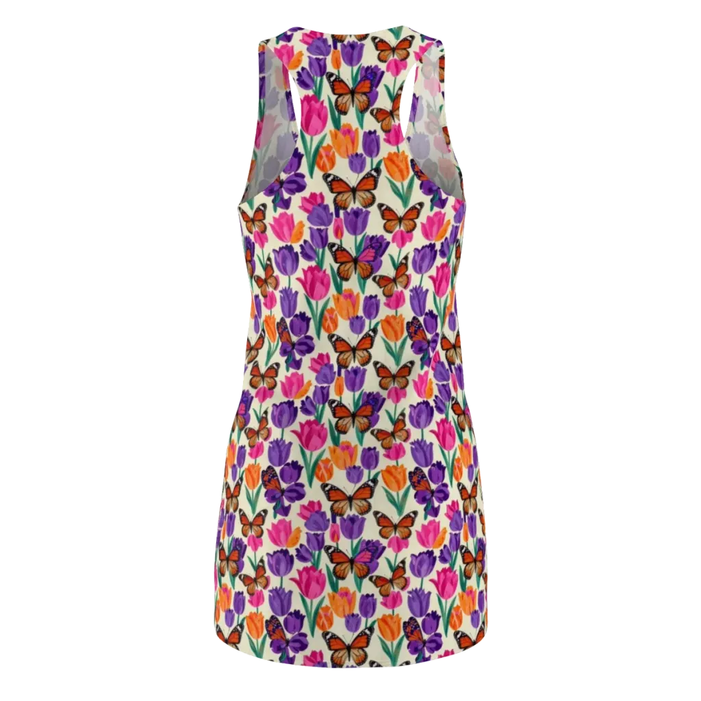 Electric Spring on Racerback Dress — Back