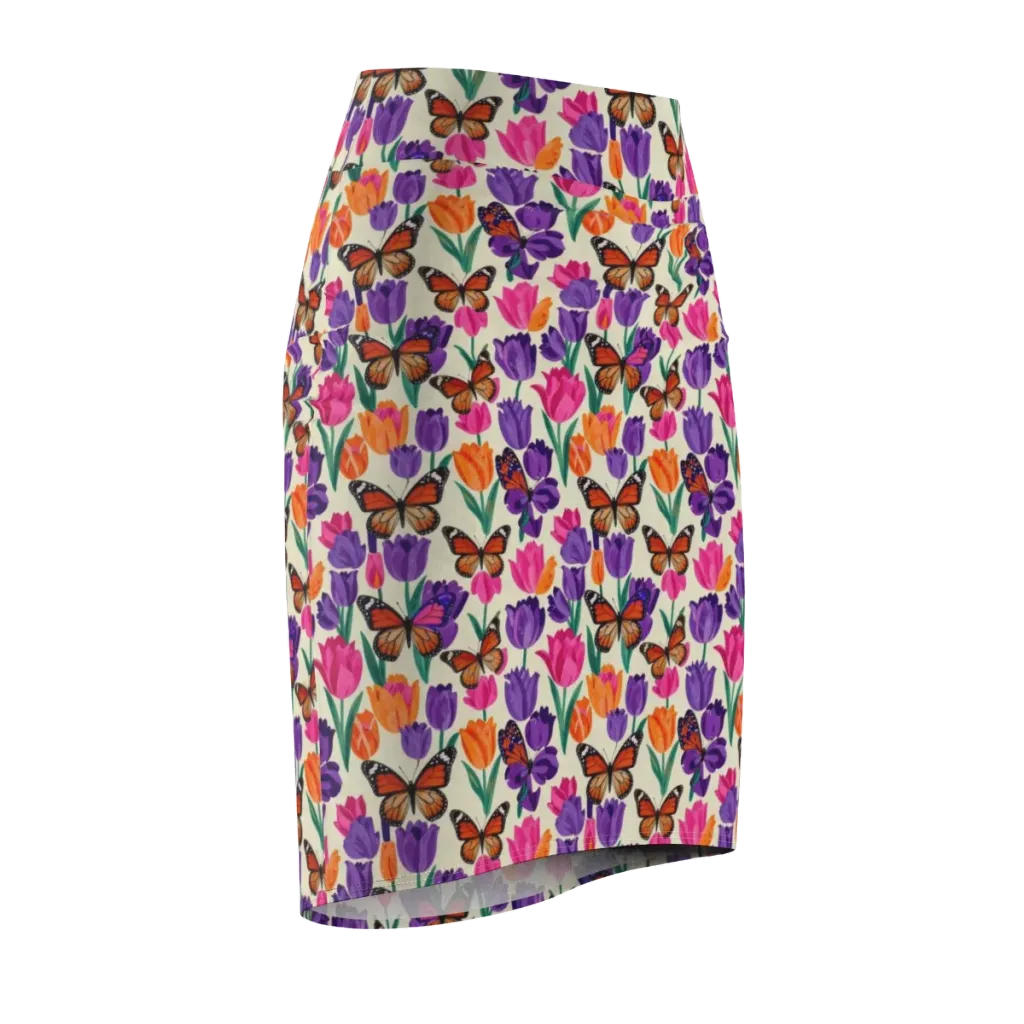 Electric Spring on Pencil Skirt — Front Side