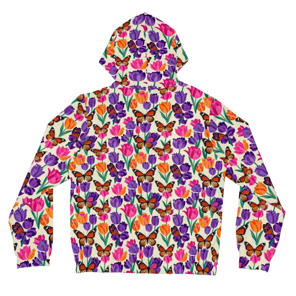 Electric Spring on Women's Full-Zip Hoodie — Back