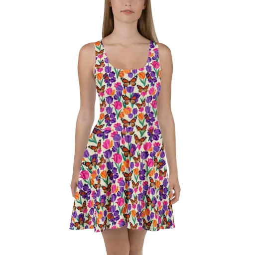 Electric Spring on a Skater Dress