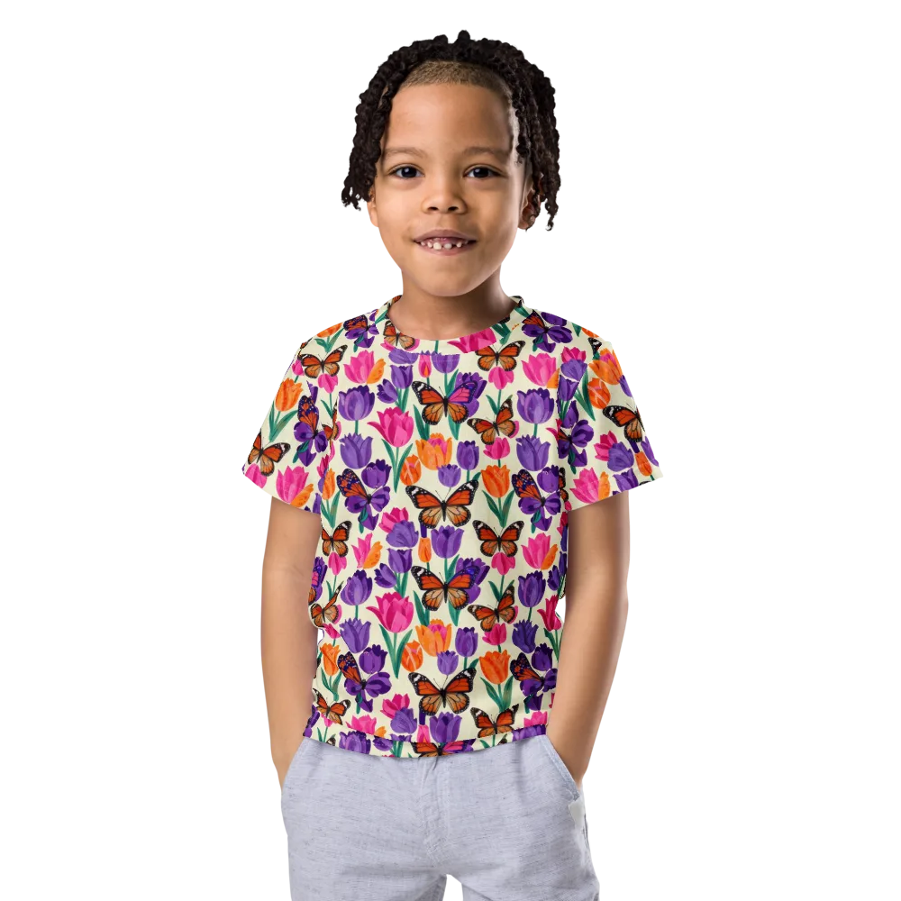 Electric Spring on Kids Crew Neck T-Shirt — Front