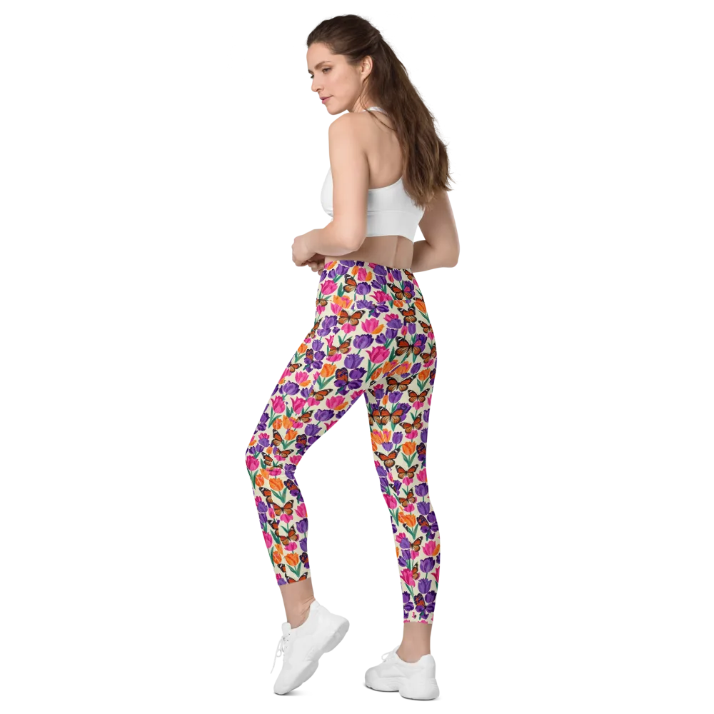 Electric Spring on Leggings with Pockets — Left Back