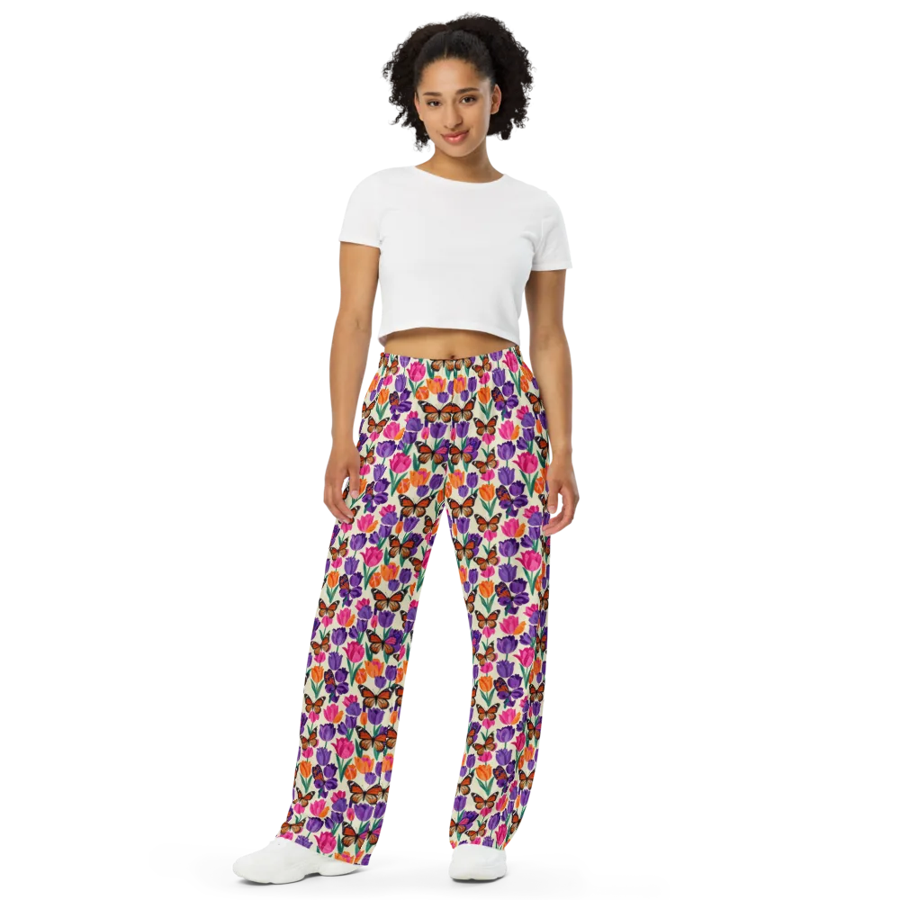 Electric Spring on Wide-Leg Pants — Front