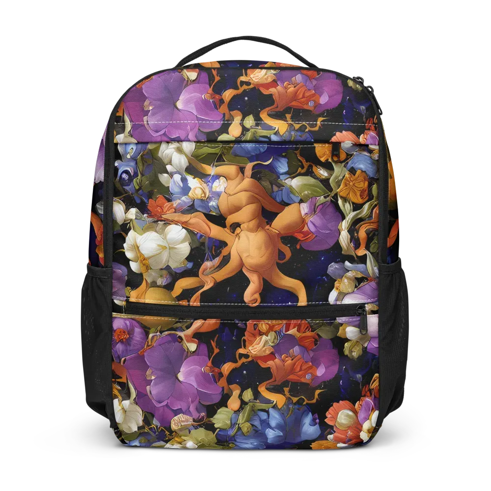 Blooming Cosmos on Utility Backpack — Front
