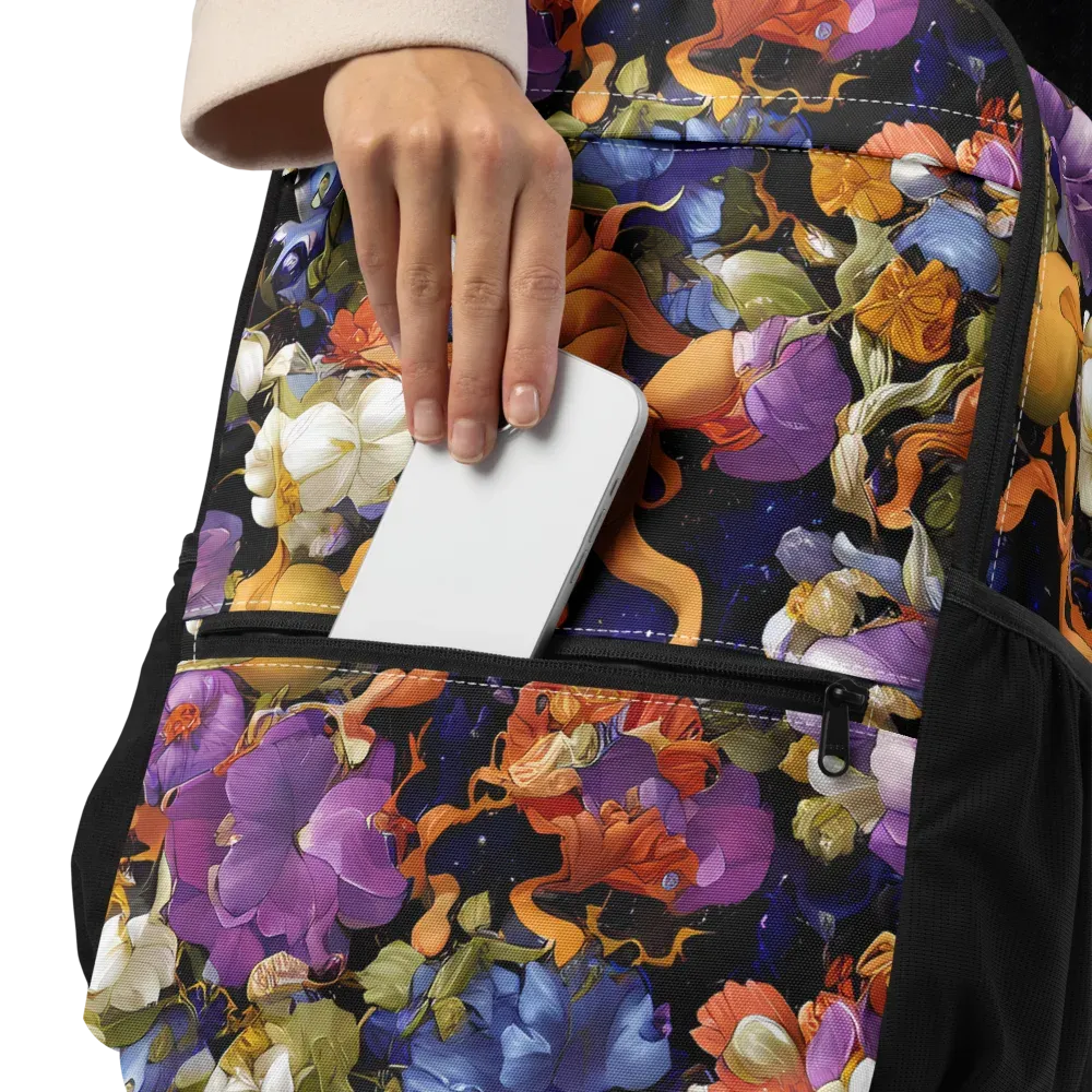 Blooming Cosmos on Utility Backpack — Product details