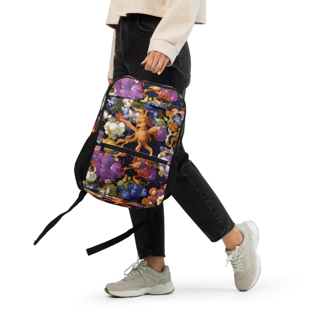 Blooming Cosmos on Utility Backpack — Front