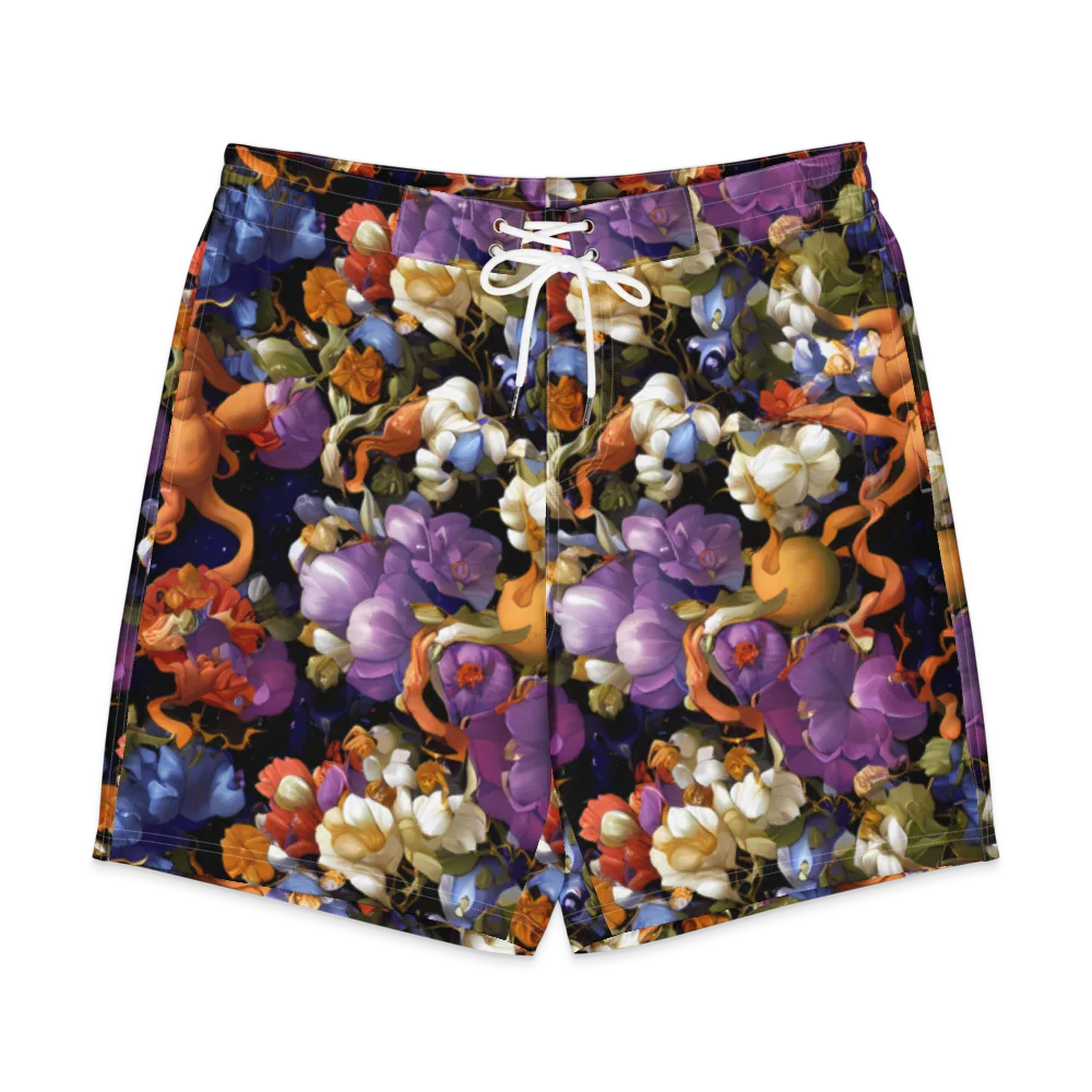 Blooming Cosmos on Men's Board Shorts — Front