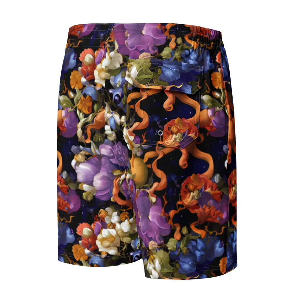 Blooming Cosmos on Men's Board Shorts — Back