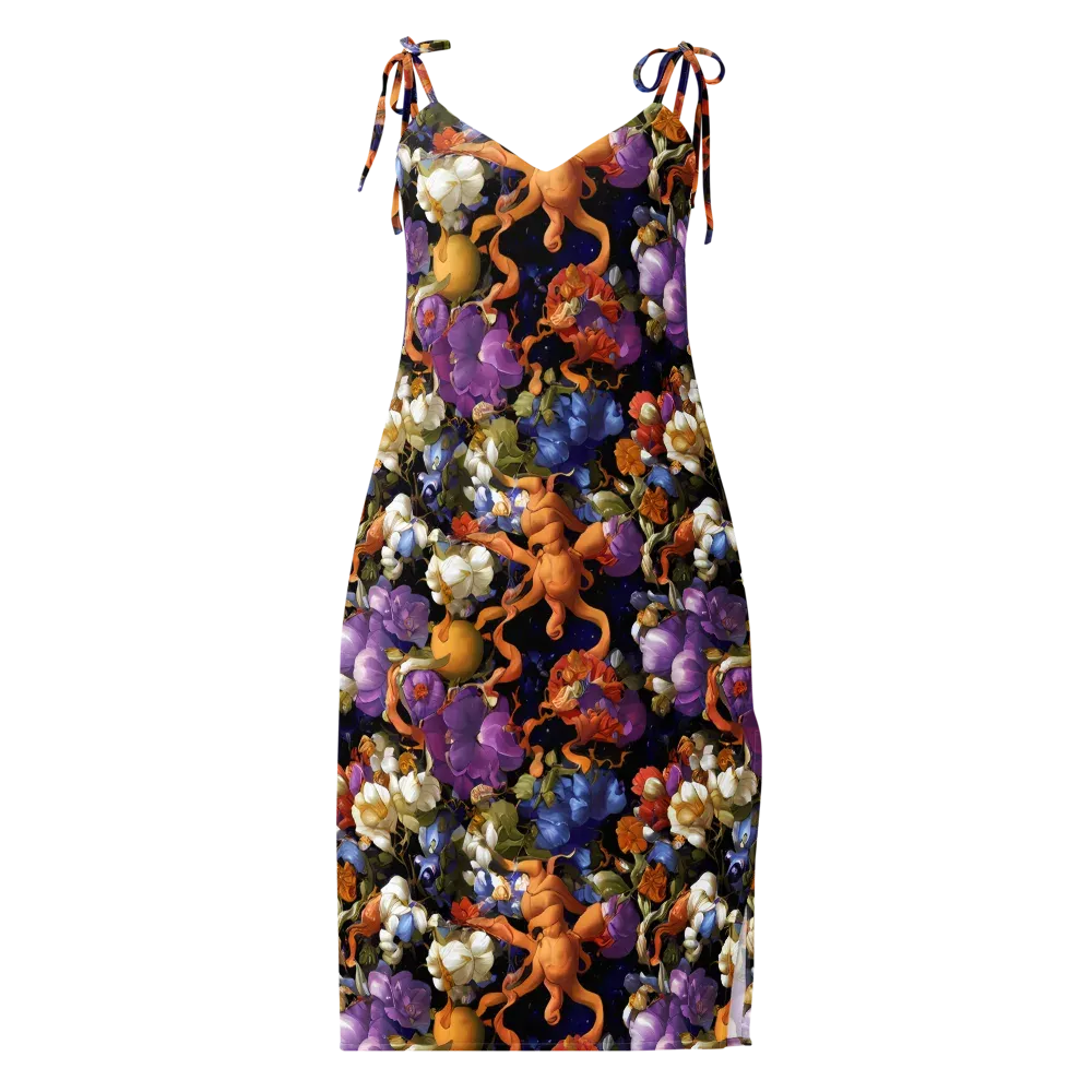 Blooming Cosmos on Slip Dress — Front