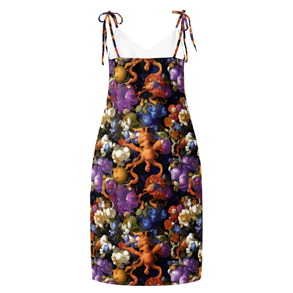 Blooming Cosmos on Slip Dress — Back
