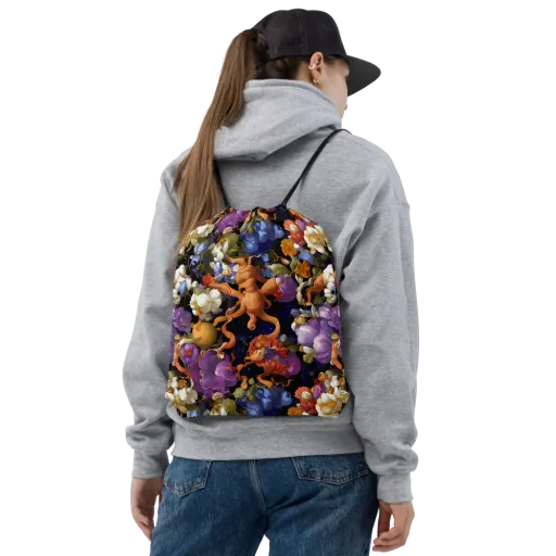 Blooming Cosmos — Drawstring Bag