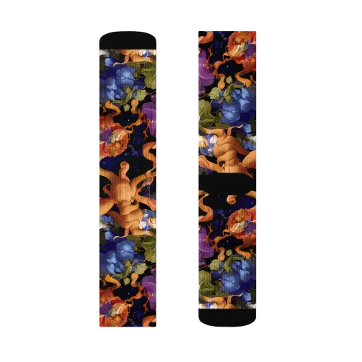 Blooming Cosmos on a Socks