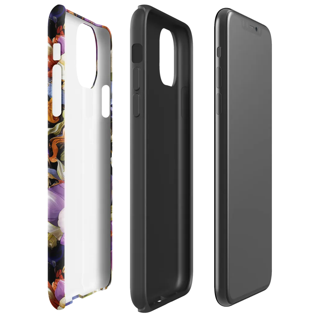 Blooming Cosmos on Tough Case for iPhone® — Right