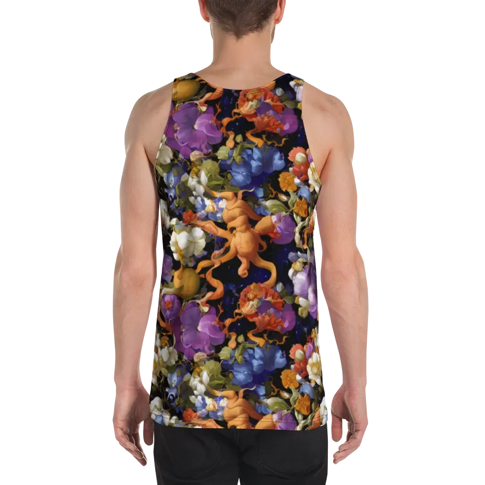 Blooming Cosmos on Men's Tank Top — Back