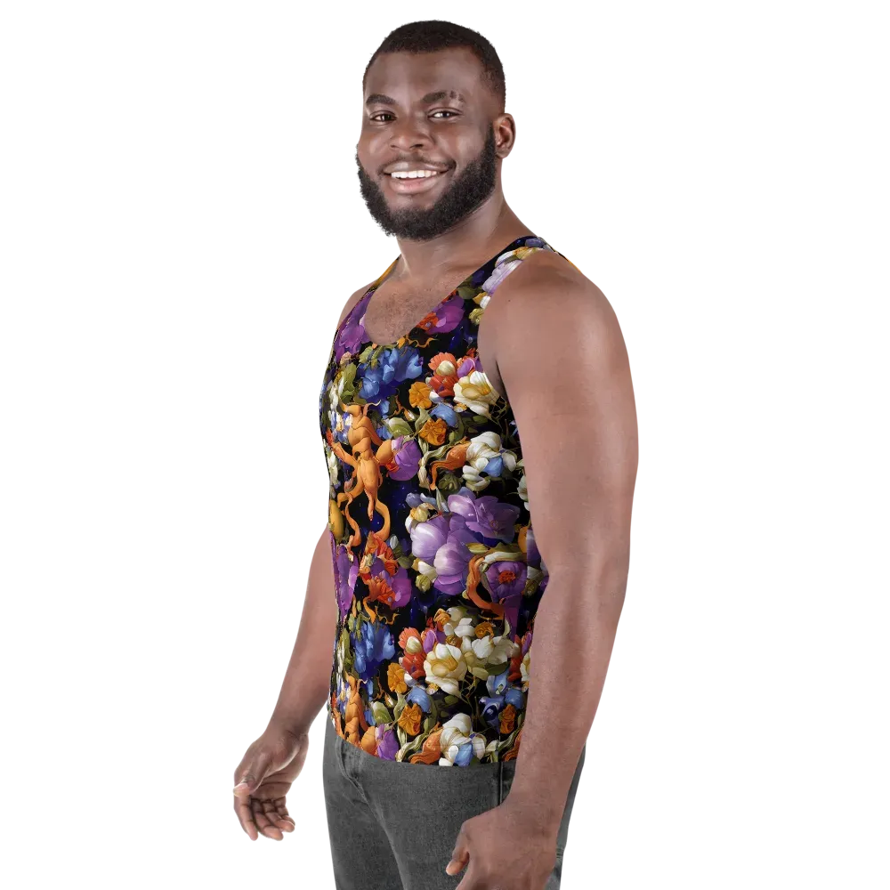Blooming Cosmos on Men's Tank Top — Left Front