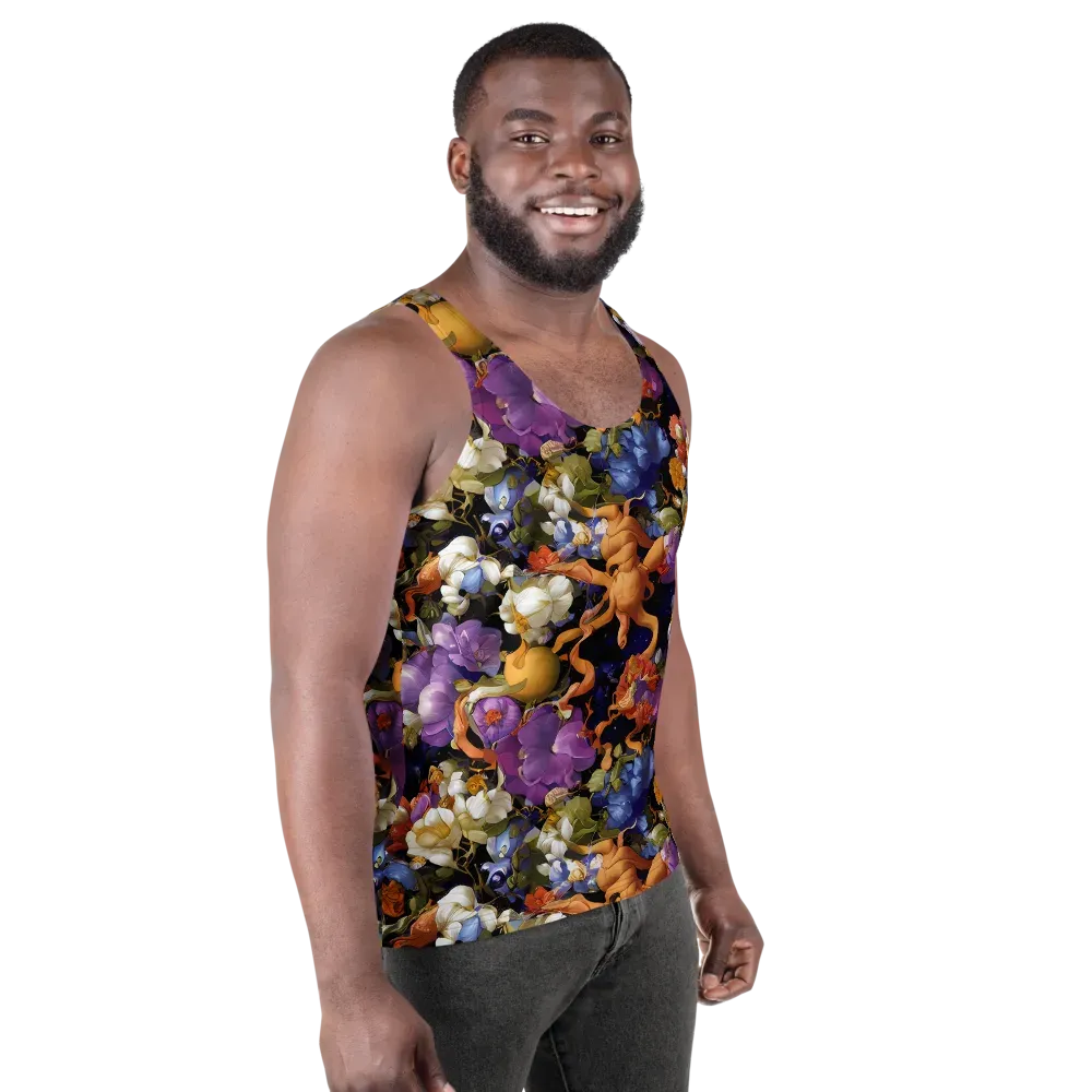 Blooming Cosmos on Men's Tank Top — Right Front