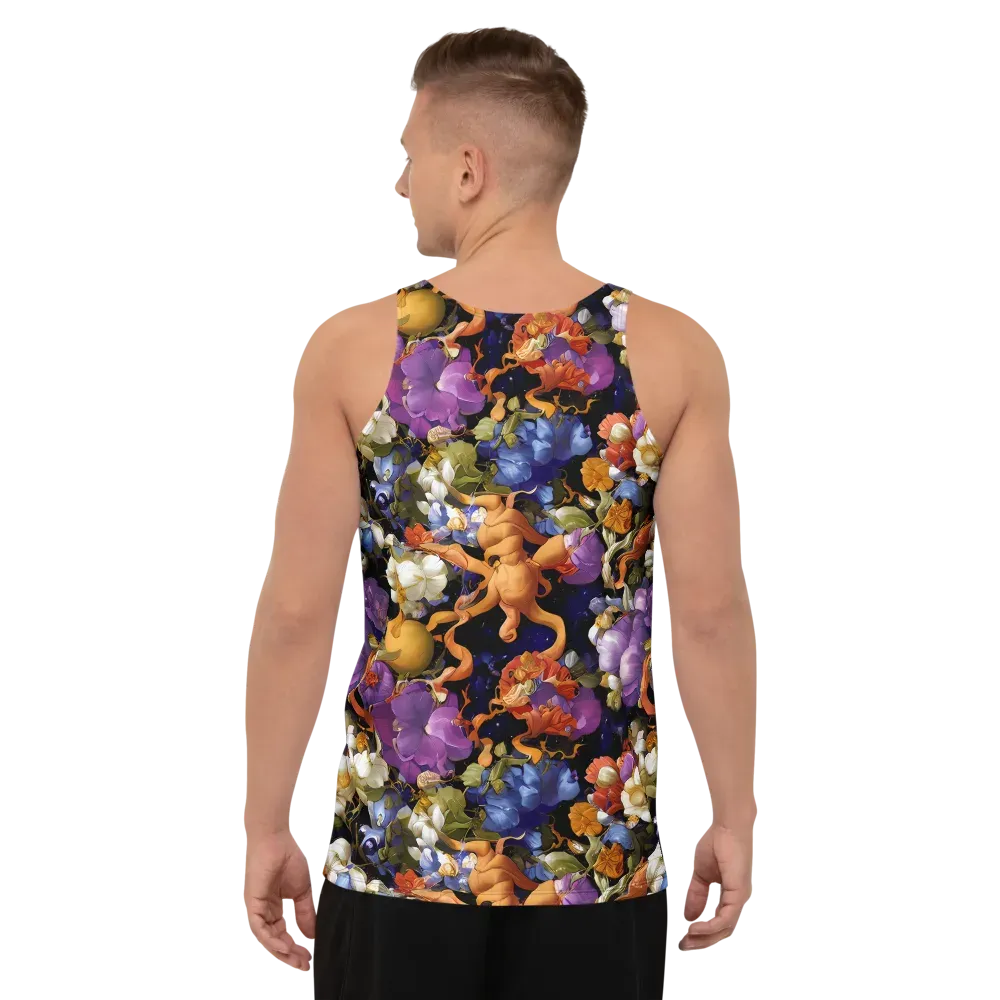 Blooming Cosmos on Men's Tank Top — Back