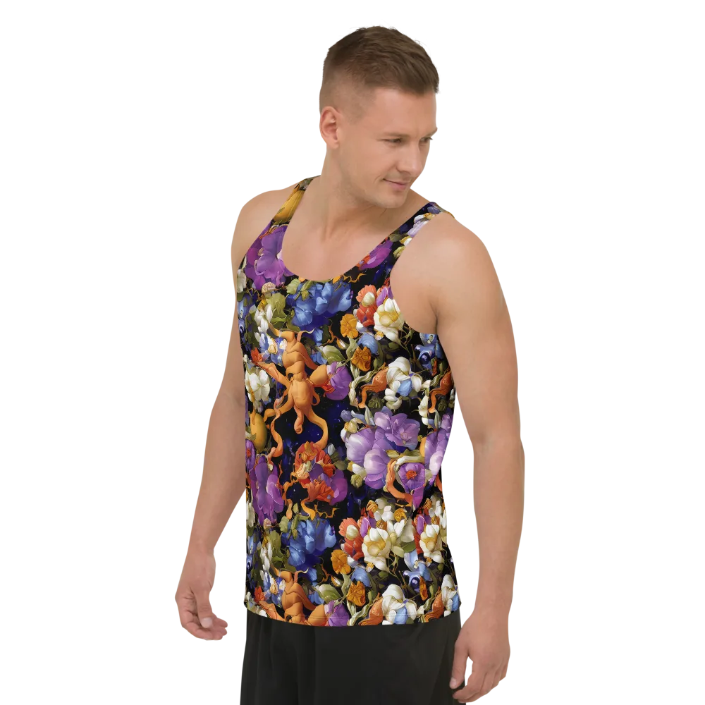 Blooming Cosmos on Men's Tank Top — Left Front