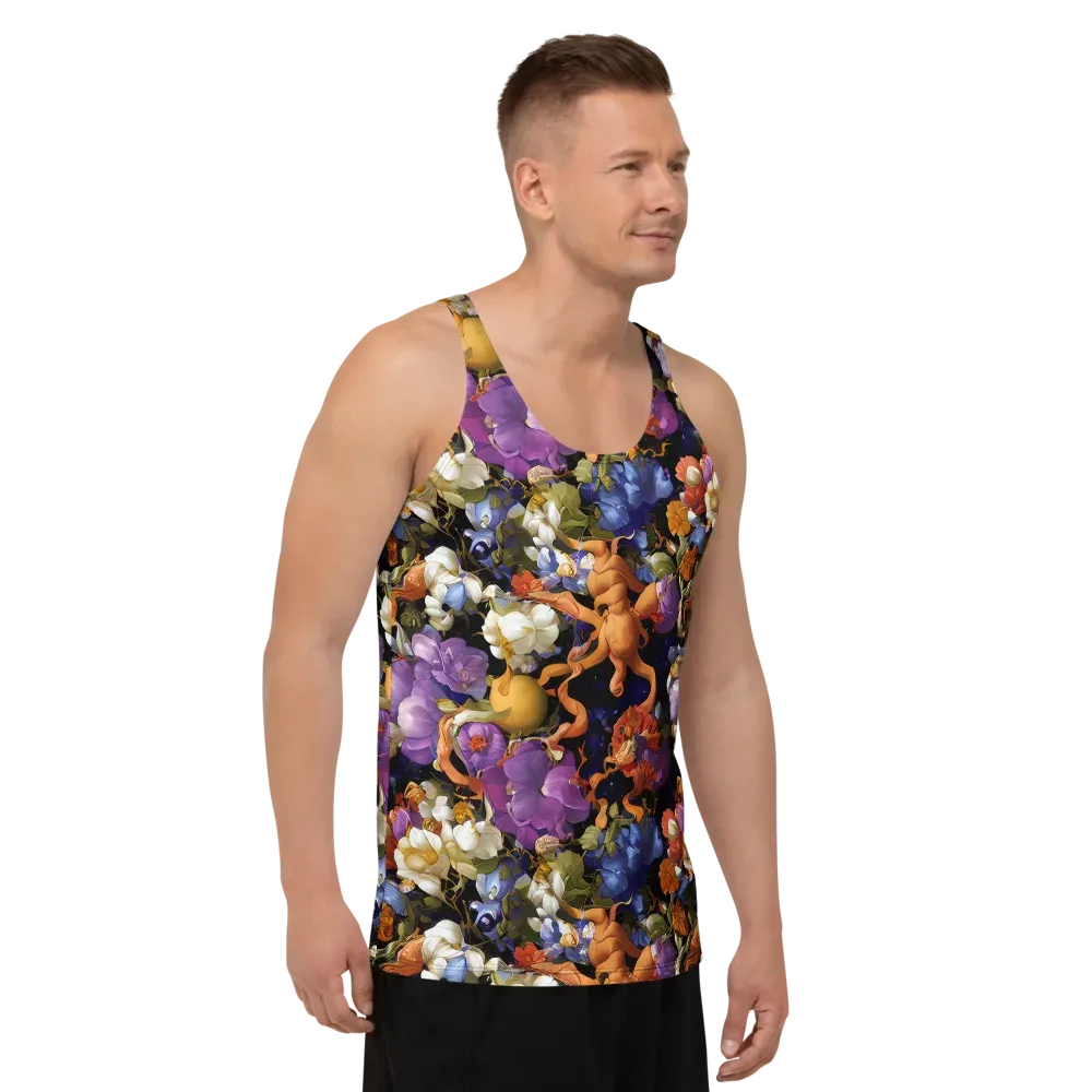 Blooming Cosmos on Men's Tank Top — Right Front