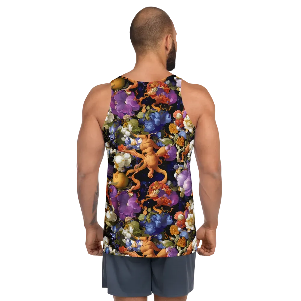 Blooming Cosmos on Men's Tank Top — Back