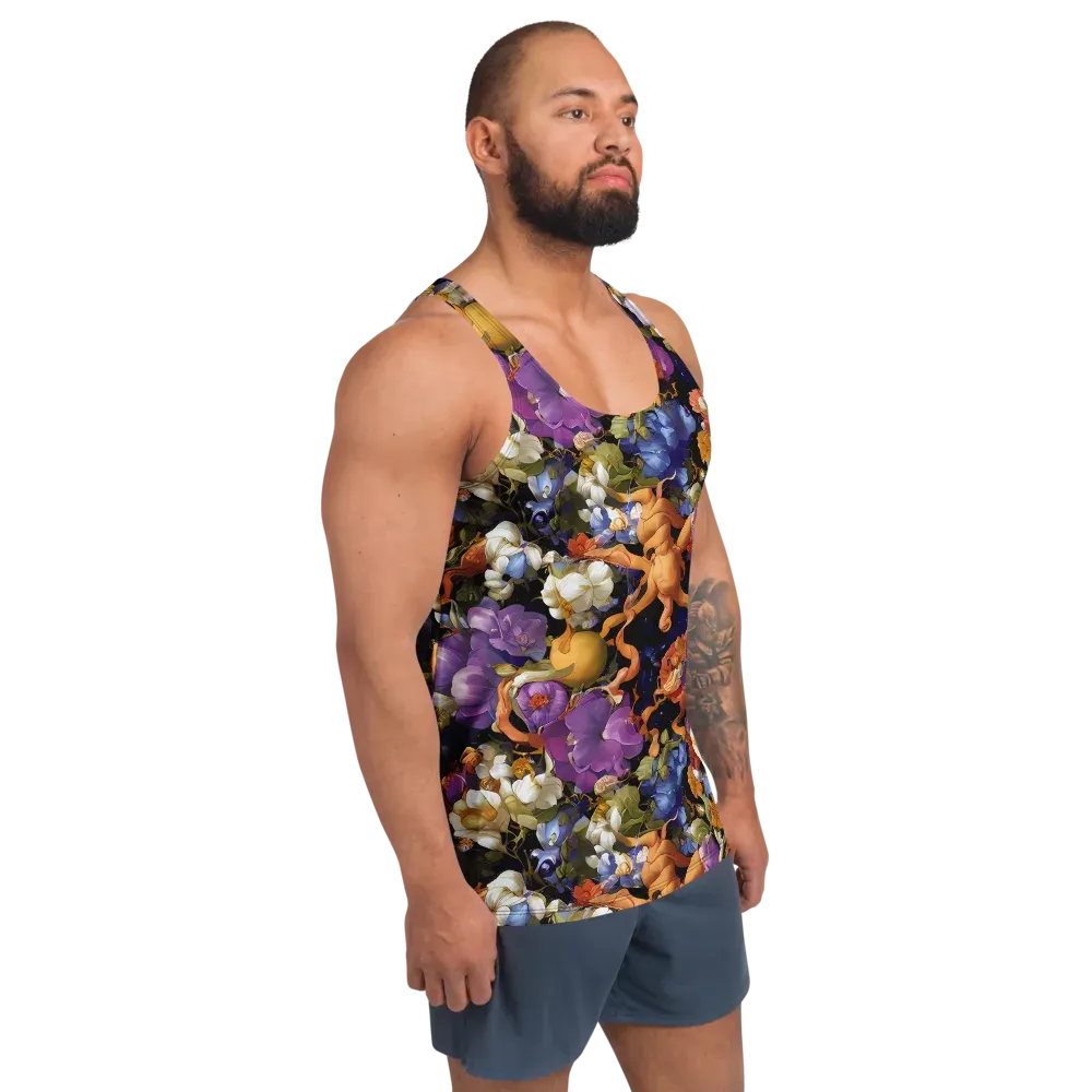 Blooming Cosmos on Men's Tank Top — Right Front