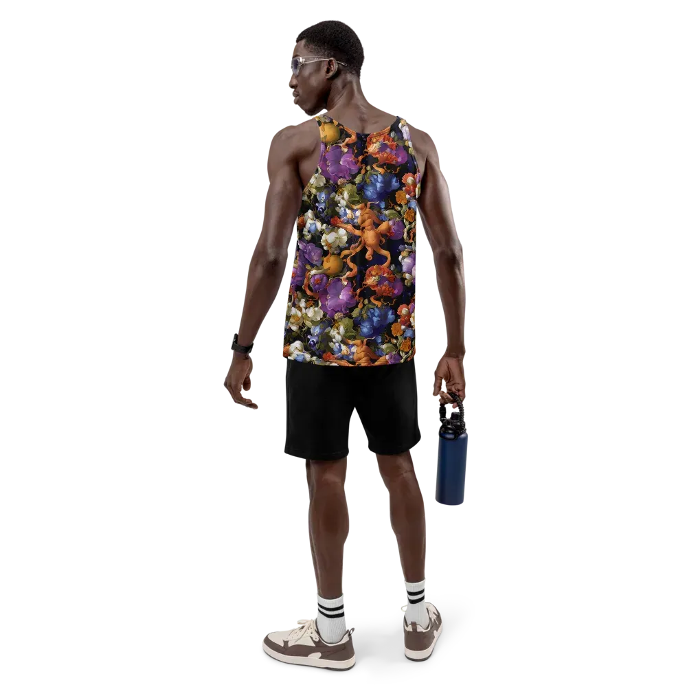 Blooming Cosmos on Men's Tank Top — Back