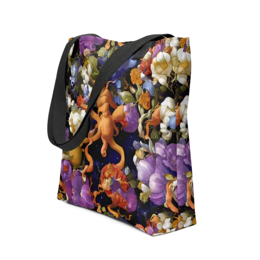 Blooming Cosmos on a Tote Bag