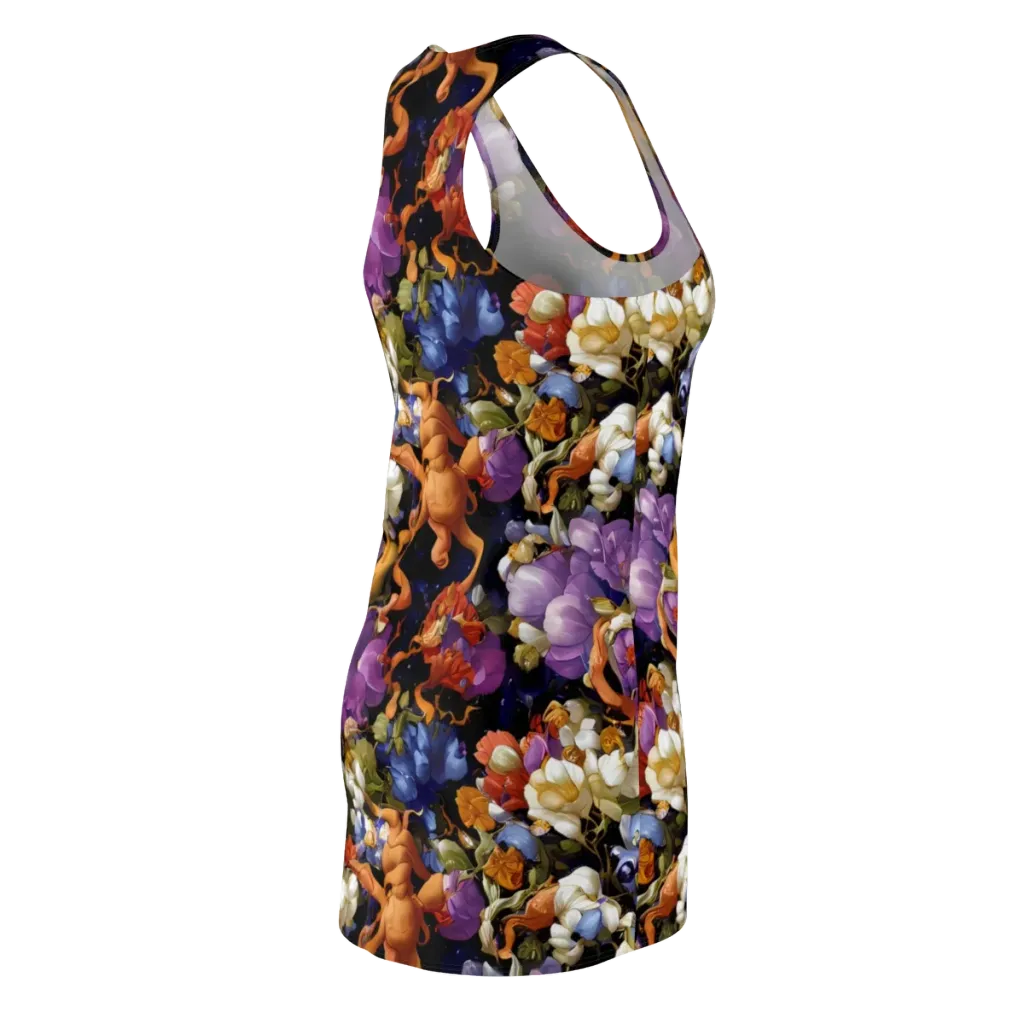 Blooming Cosmos on Racerback Dress — Back Side