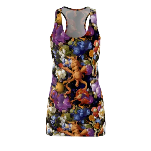 Blooming Cosmos on a Racerback Dress