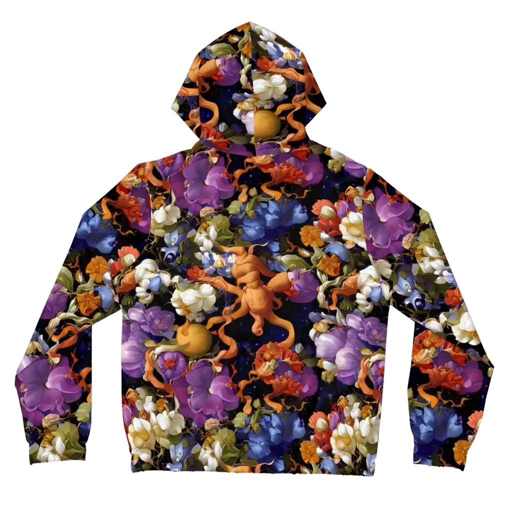 Blooming Cosmos on Women's Full-Zip Hoodie — Back