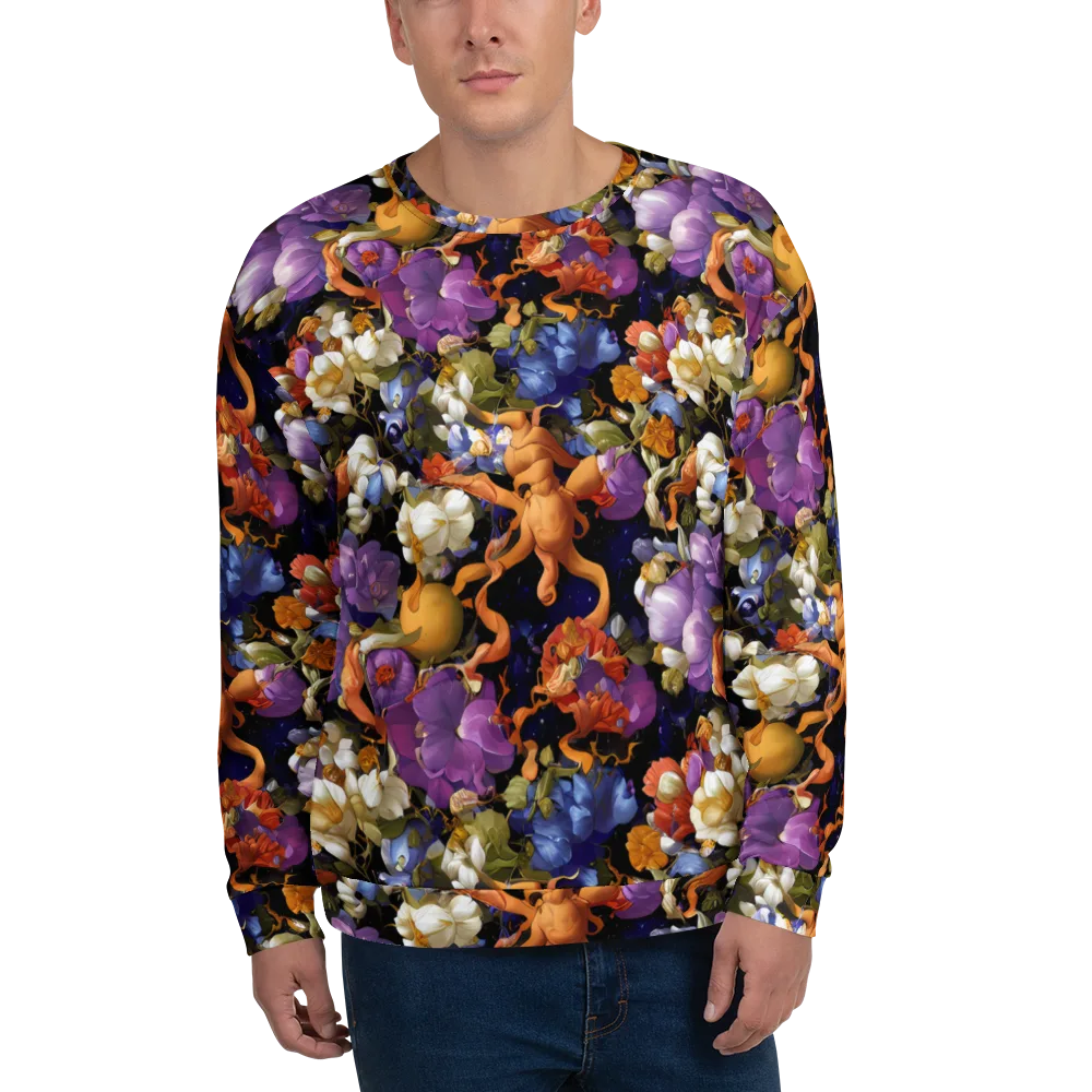 Blooming Cosmos on Sweatshirt — Front