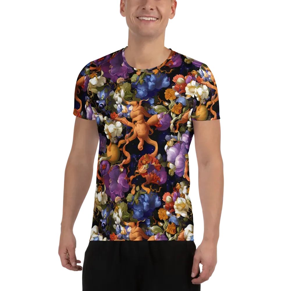 Blooming Cosmos on Men's Athletic T-Shirt — Front