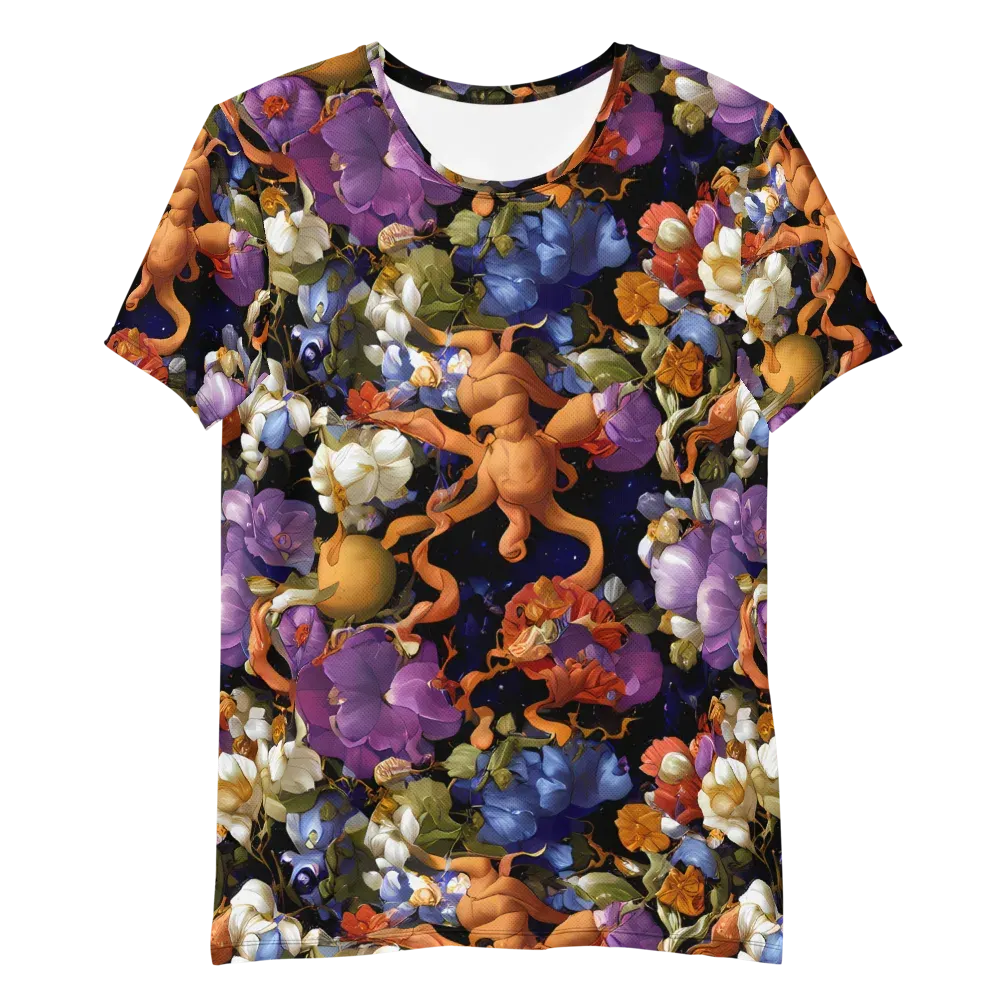 Blooming Cosmos on Men's Athletic T-Shirt — Front
