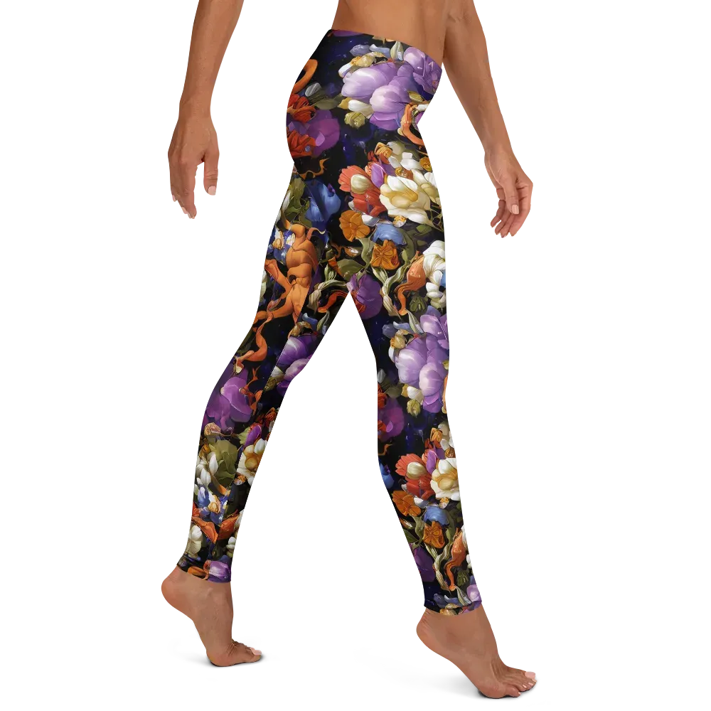 Blooming Cosmos on Leggings — Right