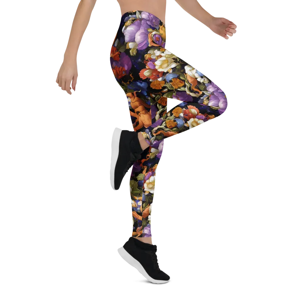 Blooming Cosmos on Leggings — Right