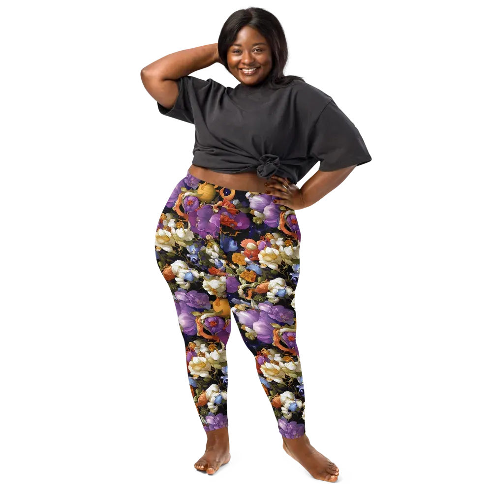 Blooming Cosmos on Leggings — Front