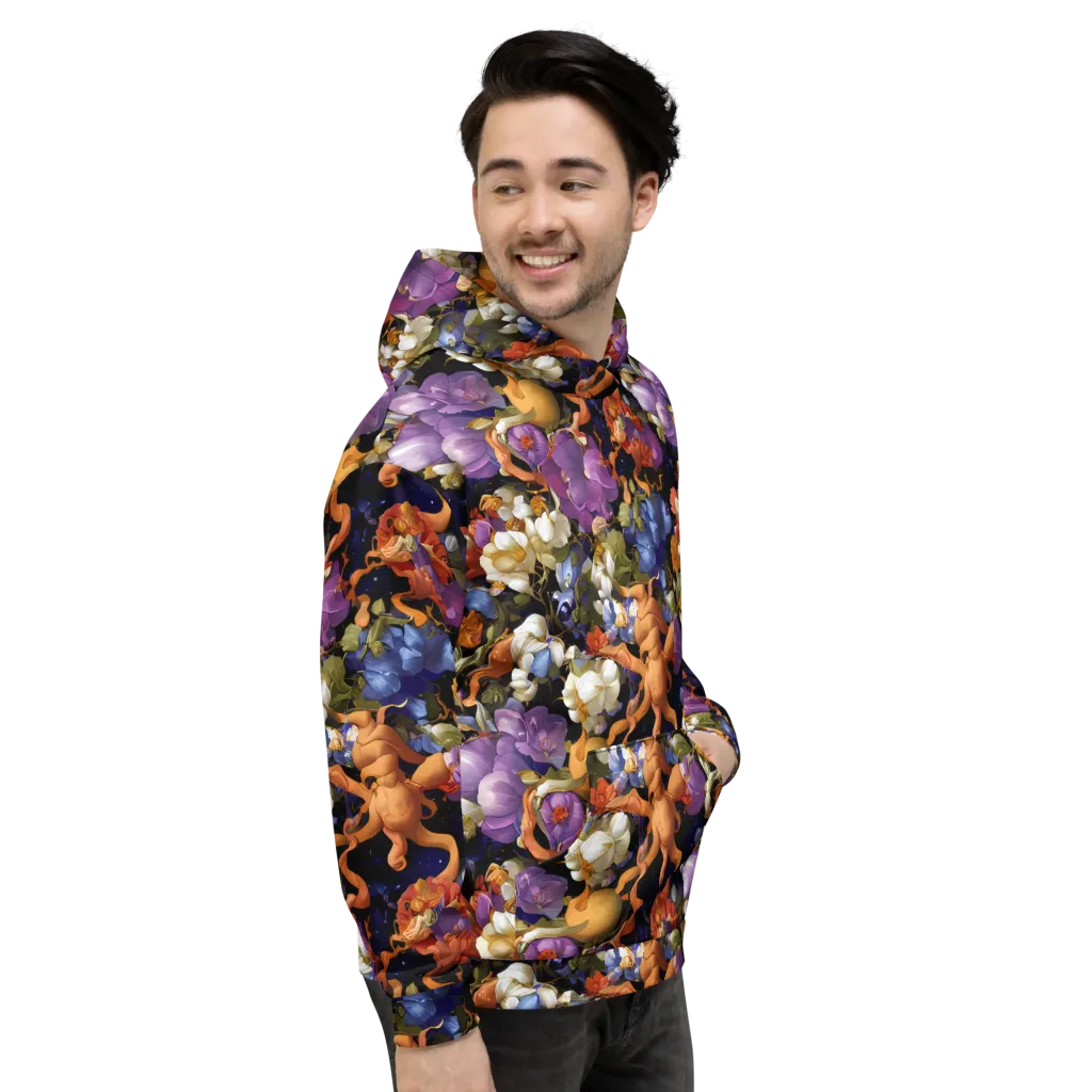 Blooming Cosmos on Hoodie — Right
