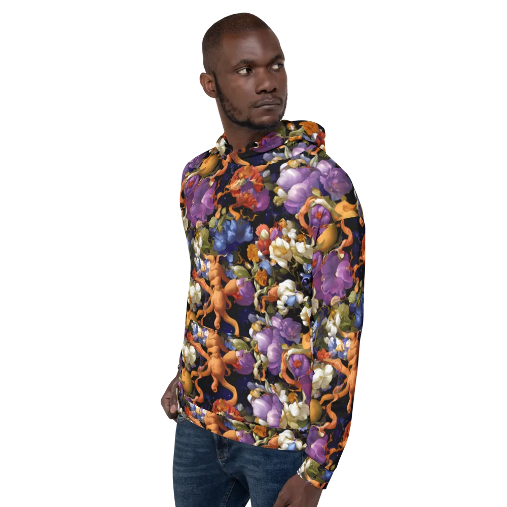 Blooming Cosmos on Hoodie — Left