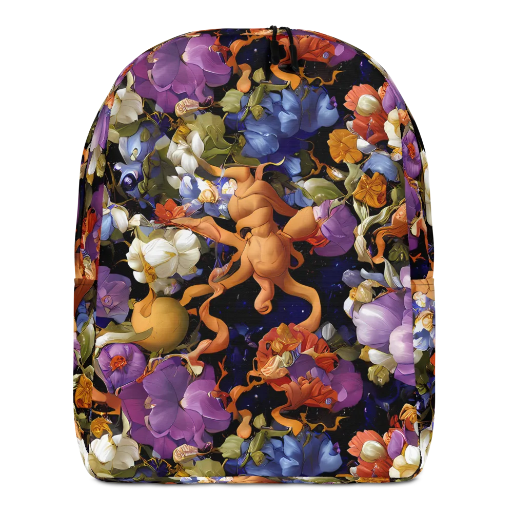 Blooming Cosmos on Minimalist Backpack — Front