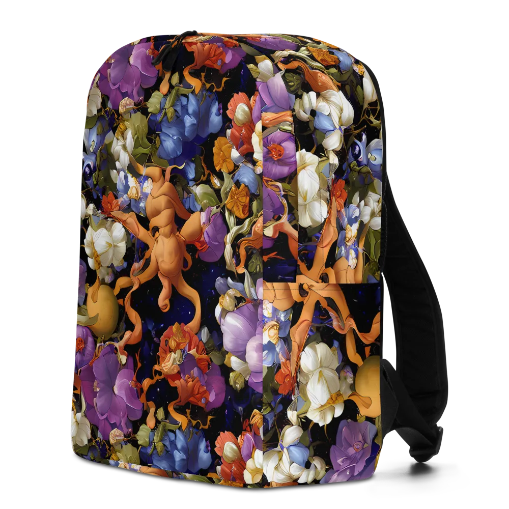 Blooming Cosmos on Minimalist Backpack — Left