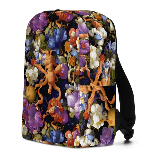Blooming Cosmos on a Minimalist Backpack