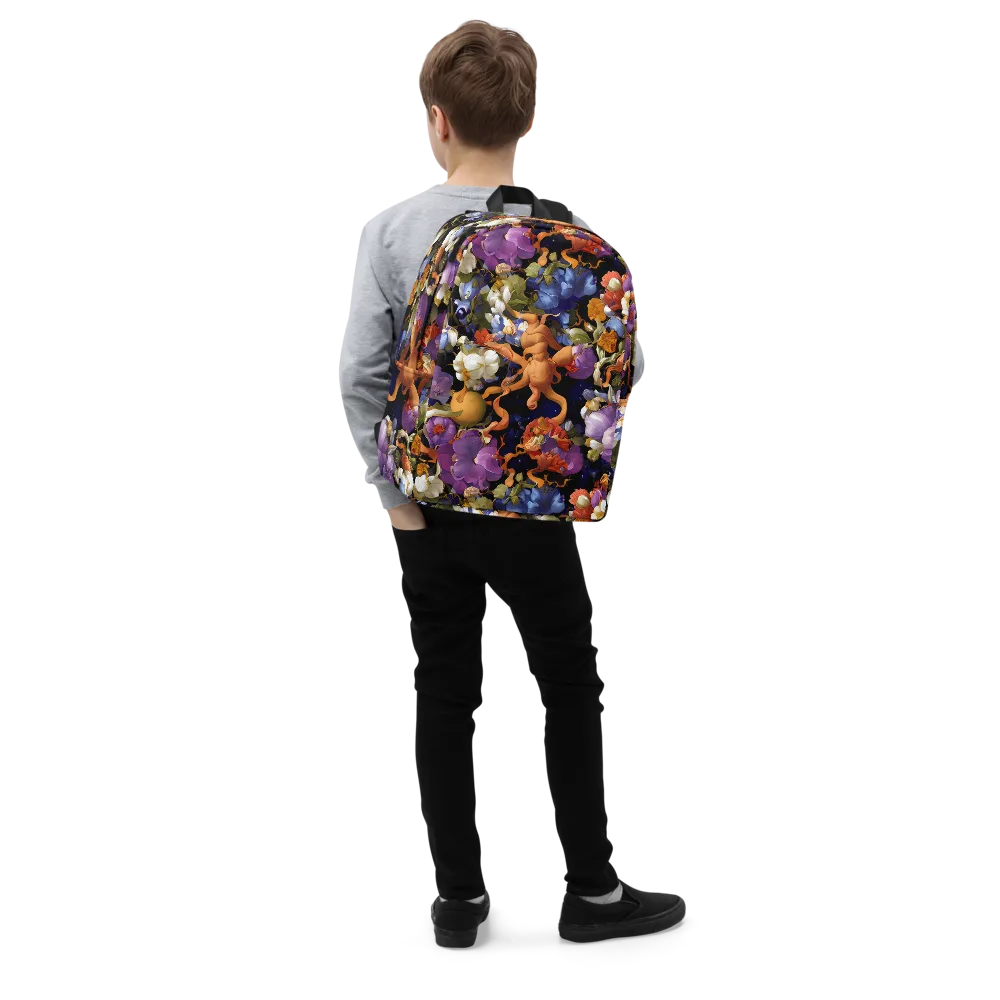 Blooming Cosmos on Minimalist Backpack — Right Front