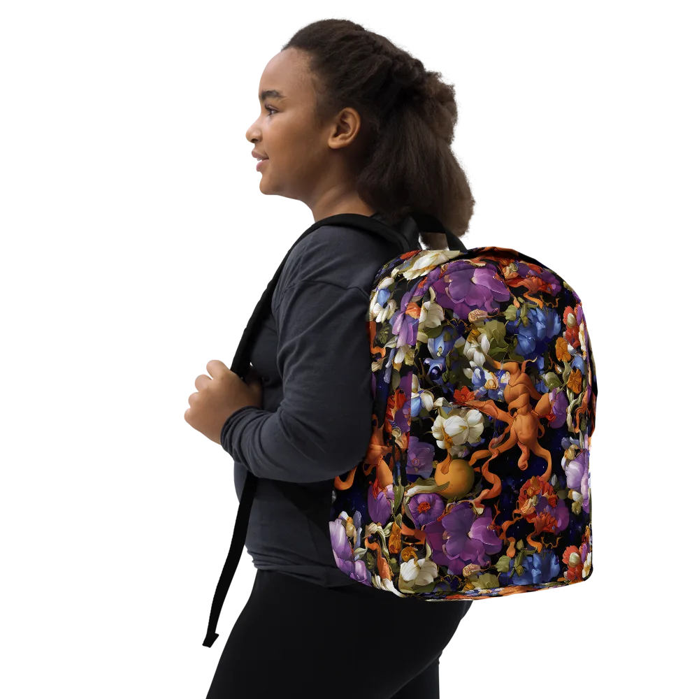 Blooming Cosmos on Minimalist Backpack — Right Front