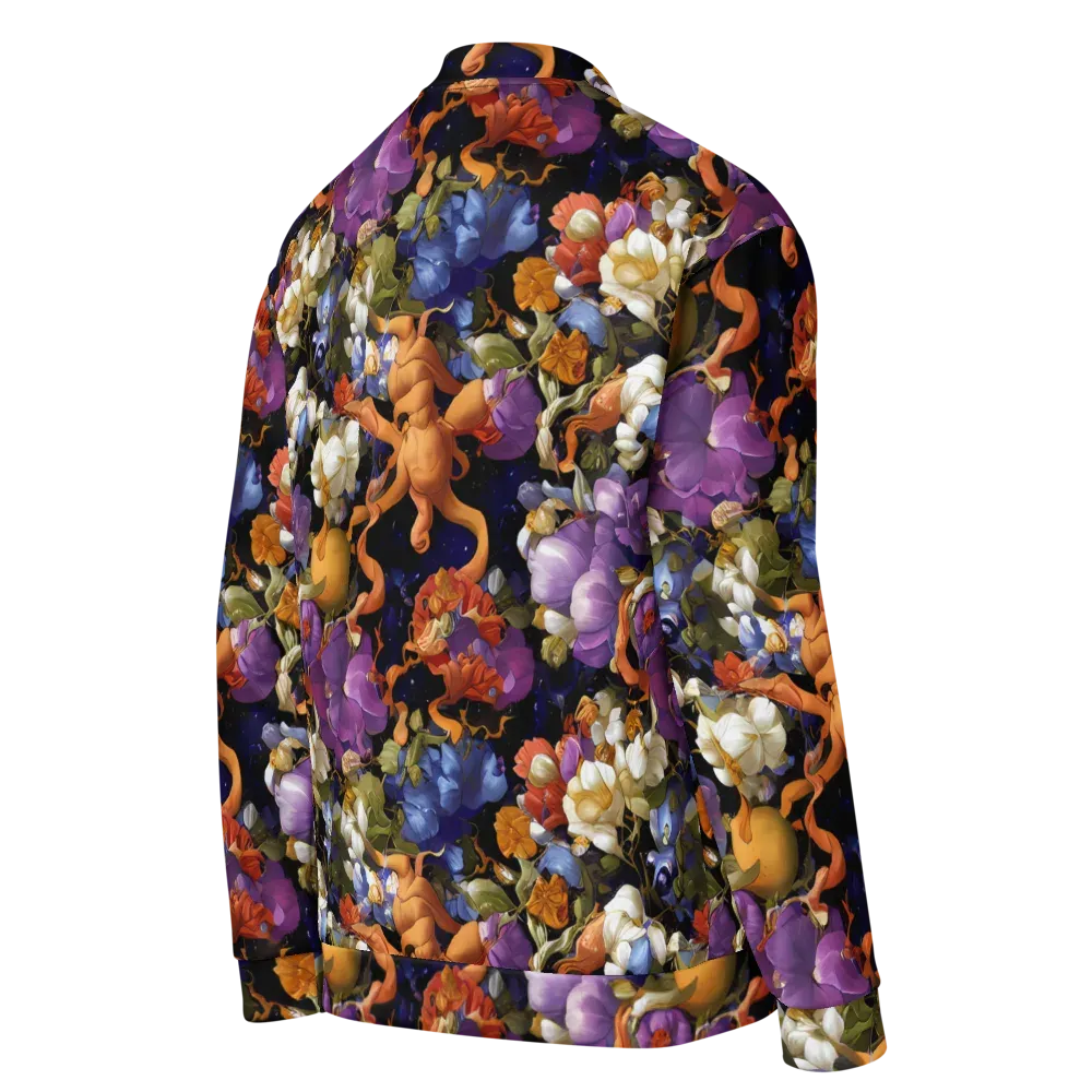 Blooming Cosmos on Bomber Jacket — Right Back