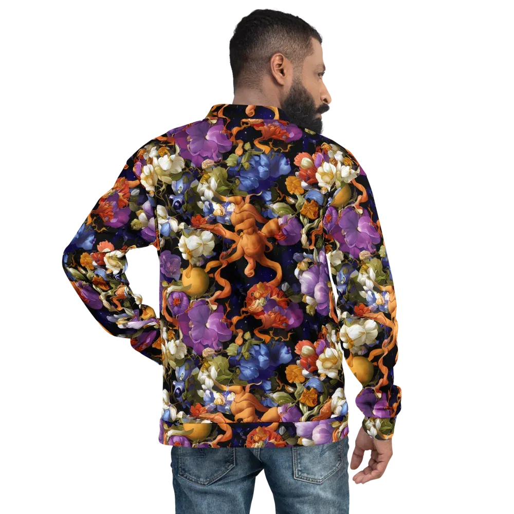 Blooming Cosmos on Bomber Jacket — Back