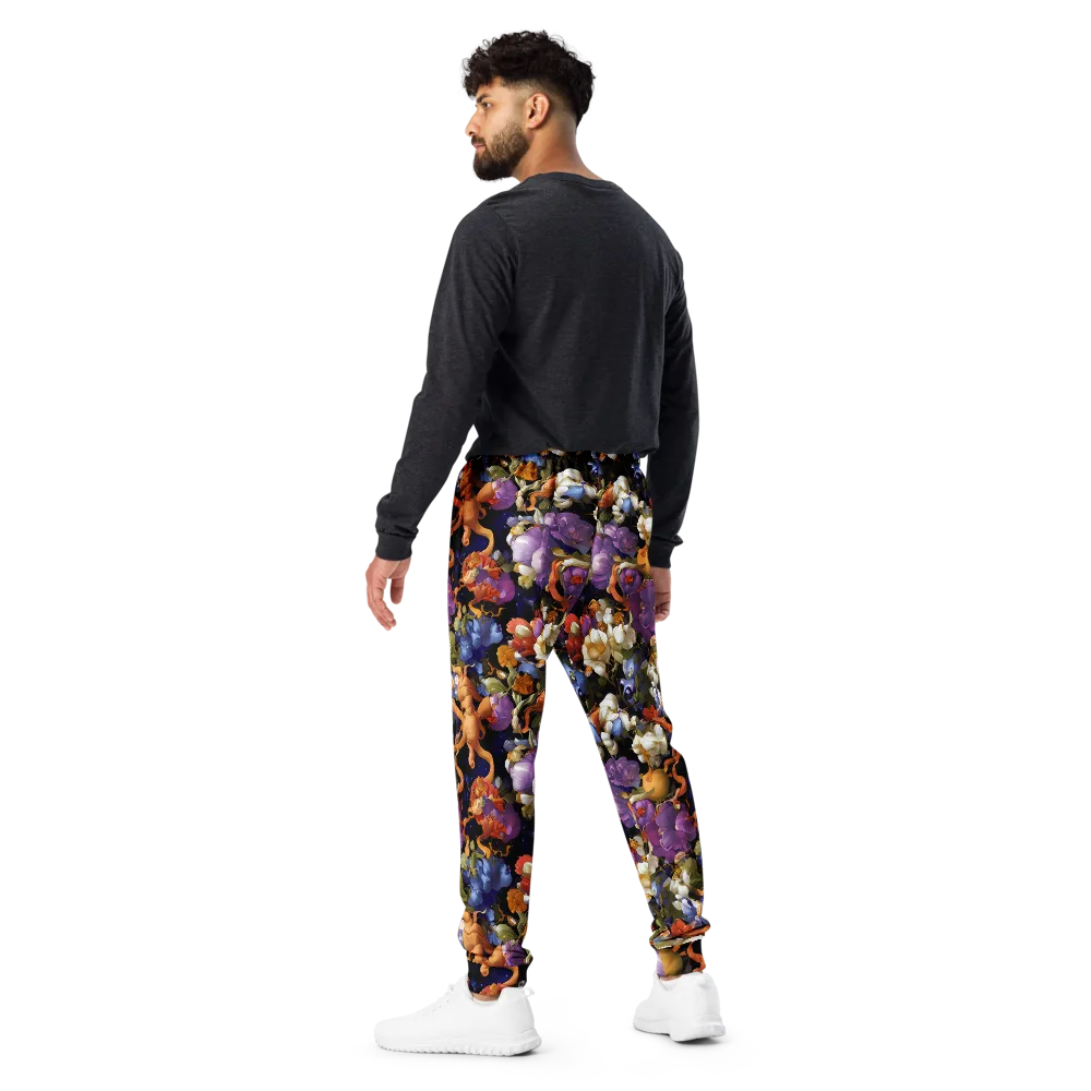 Blooming Cosmos on Men's Joggers — Back