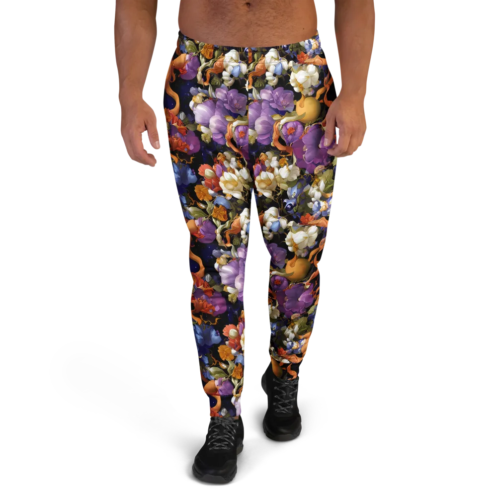 Blooming Cosmos on Men's Joggers — Front
